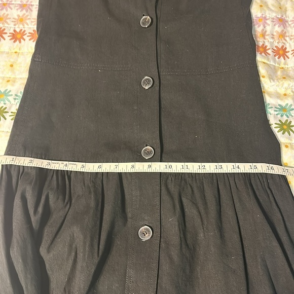 Vintage form fitting flattering vintage black button down dress size 2 - Picture 9 of 12